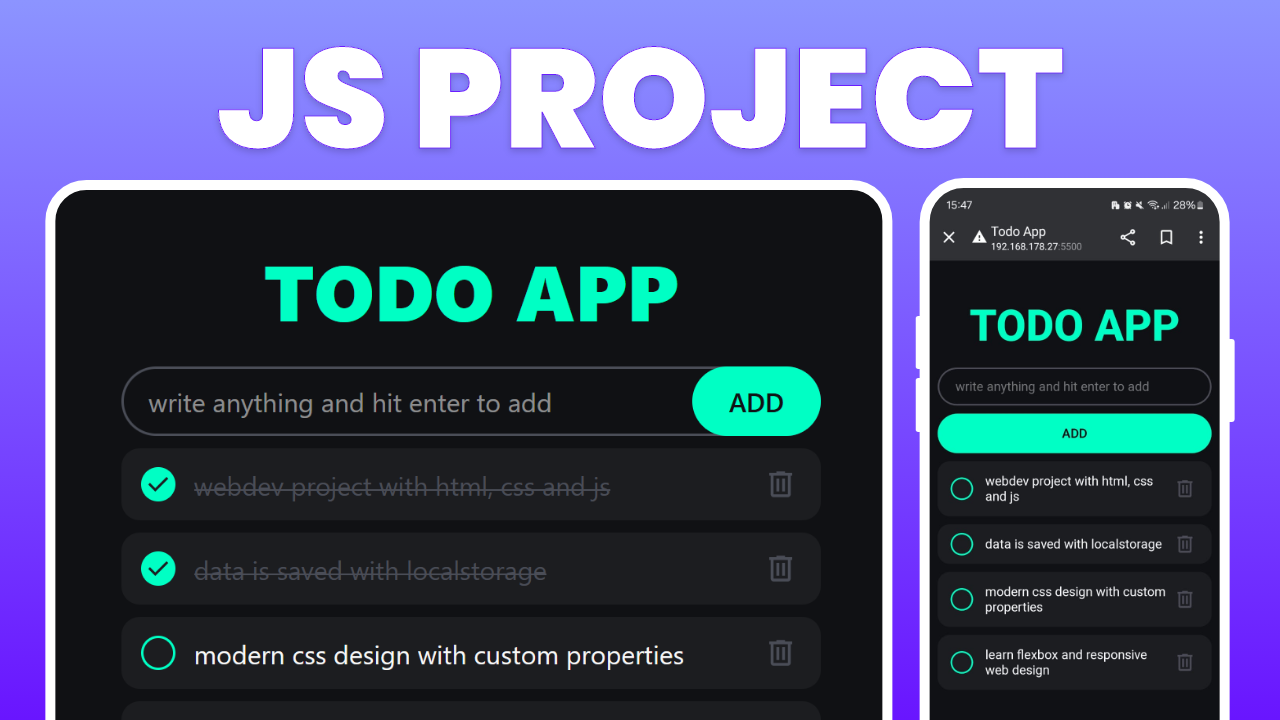 Build and Deploy a Todo Application with HTML, CSS and JavaScript